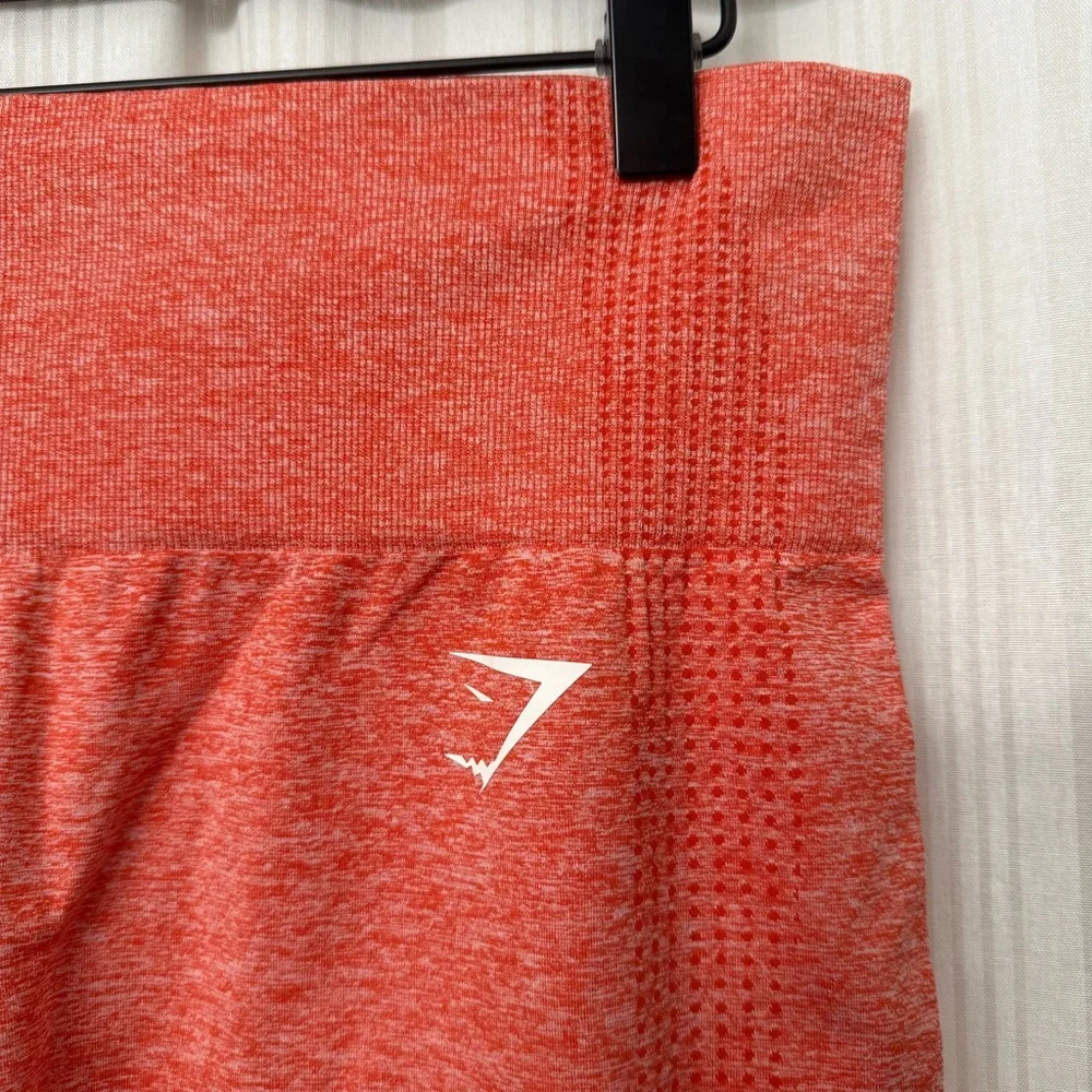 Orange GYMSHARK VITAL SEAMLESS 2.0 LEGGINGS in Chili Red Marl - Picture 5 of 6